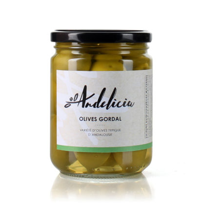 Olives vertes Gordal natures - bocal 480 g